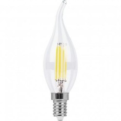 Лампа светодиодная Feron LB-718 свеча на ветру С35Т E14 15W холодный свет (6400K)