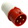 Вилка прямая переносная STEKKER PPG32-024-44 380V 32А IP44 3P+PE, красный 49430 