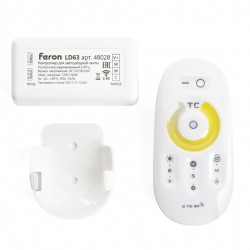 Контроллер цветовой температуры Feron для мультибелой светодиодной ленты с пультом 12-24V белый LD61