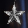 Светодиодная гирлянда бахрома Звёзды Feron CL29 230V 3х1м + 3м прозрачный шнур, дневной свет (5000К) 48614 