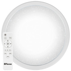 Светодиодный управляемый светильник накладной Feron AL5000 тарелка 70W теплый-дневной-холодный свет (3000-6500К) белый с кантом