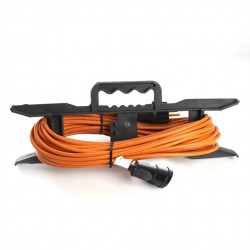 Удлинитель-шнур на рамке 1-местный с/з Stekker, HM05-01-20 (US1), 3х1,5мм2, 20м, 16А, Home, оранжевый