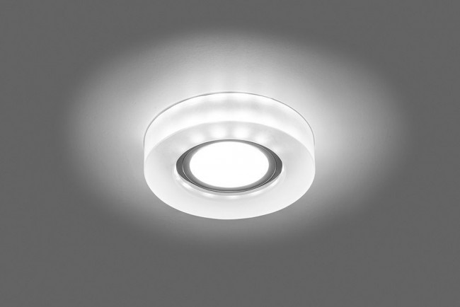 Светильник встраиваемый с белой LED подсветкой Feron CD8080 потолочный MR16 G5.3 белый матовый, артикул FERON 29707