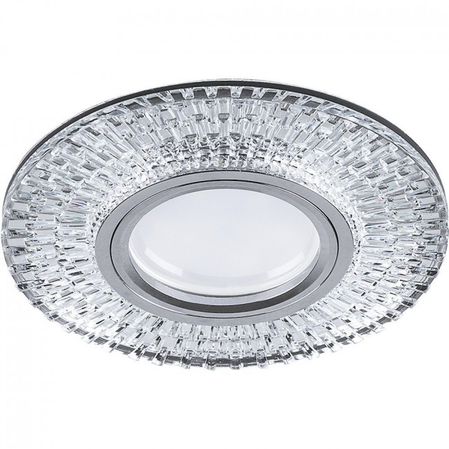 Светильник встраиваемый с LED подсветкой Feron CD943 потолочный MR16 G5.3 прозрачный, хром, артикул FERON 32991