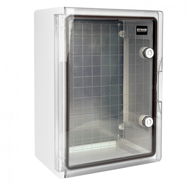 Корпус пластиковый ЩМПп STEKKER EBX60-6/06-65 IP65 c прозрачной дверью (400*300*165) пластик, серия ArcaWP65+, артикул STEKKER 50721