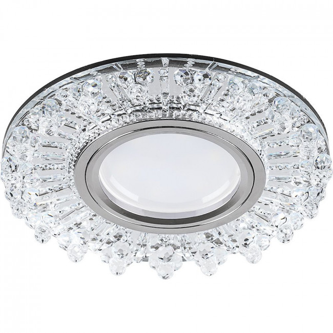 Светильник встраиваемый с LED подсветкой Feron CD944 потолочный MR16 G5.3 прозрачный, хром, артикул FERON 32992