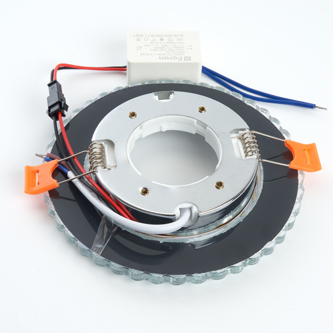 Светильник встраиваемый с белой LED подсветкой Feron CD4045 потолочный GX53 без лампы, прозрачный, хром, артикул FERON 41408 Светильник встраиваемый с белой LED подсветкой Feron CD4045 потолочный GX53 без лампы, прозрачный, хром, артикул FERON 41408