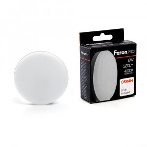 Лампа светодиодная Feron LB-1506 GX53 6W 175-265V 4000K OSRAM LED