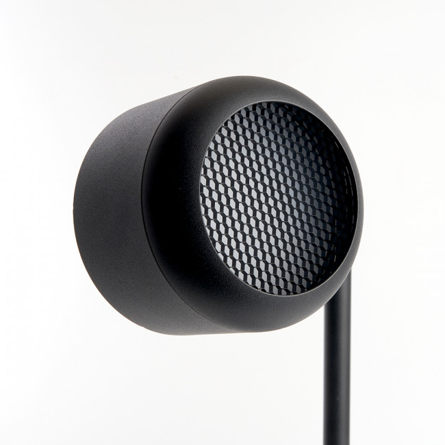 Светильник под лампу настольный Feron DE365 ECHO 12W, 230V, GX53, черный, с  антибликовой сеточкой, артикул FERON 48404