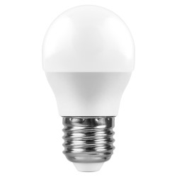 Лампа светодиодная диммируемая Feron LB-751 E27 11W шарик G45 холодный свет (6400K)