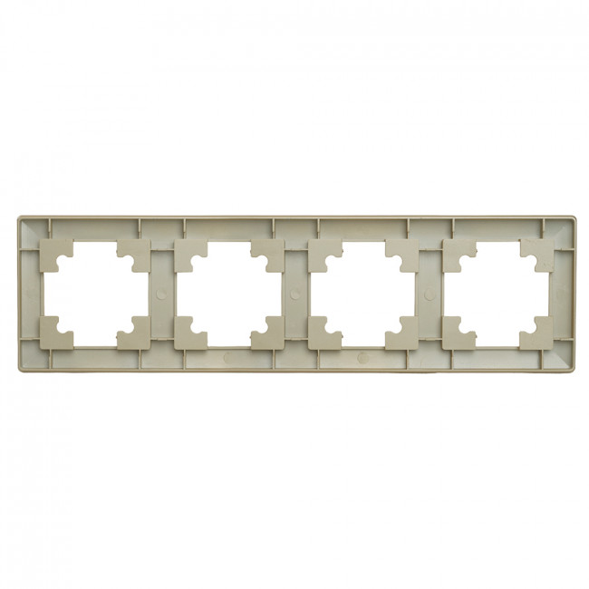 Рамка STEKKER, PFR00-7004-08 4-местная, пластик, серия Катрин, золото, артикул STEKKER 49609