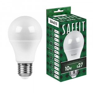 Лампа светодиодная SAFFIT SBA6010 Шар E27 10W 230V 4000K Лампа светодиодная SAFFIT SBA6010 Шар E27 10W 230V 4000K