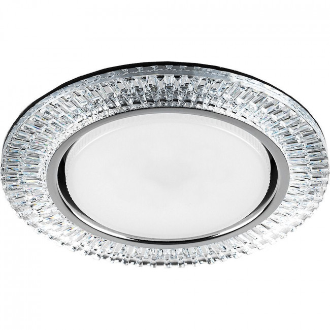 Светильник встраиваемый с белой LED подсветкой Feron CD4033 потолочный GX53 без лампы, прозрачный, хром, артикул FERON 32997 Светильник встраиваемый с белой LED подсветкой Feron CD4033 потолочный GX53 без лампы, прозрачный, хром, артикул FERON 32997