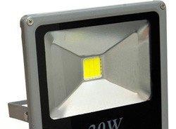 Прожектор квадратный, 1LED/20W- RGB 230V  серый (IP65) 200*185*45 см, LL-272 см