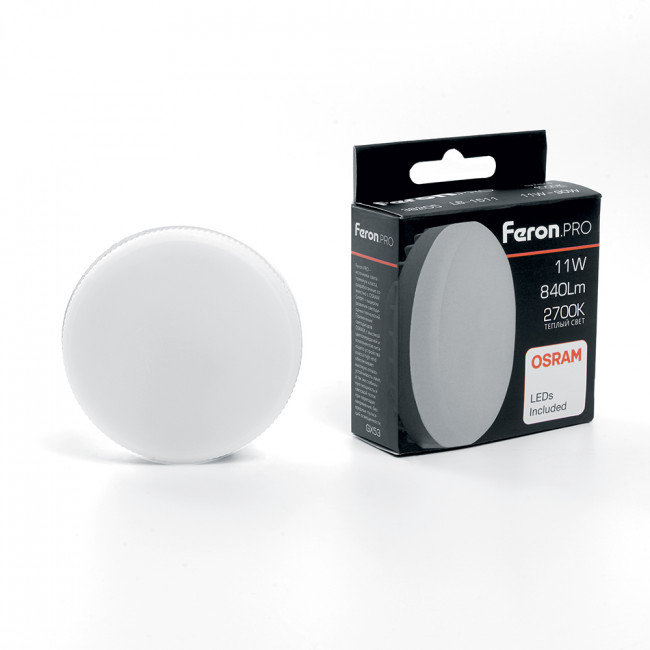 Лампа светодиодная Feron LB-1511 GX53 11W 175-265V 2700K OSRAM LED, артикул FERON 38205