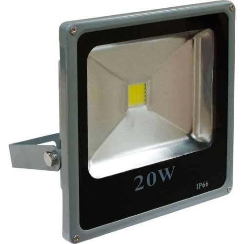 Прожектор квадратный, 1LED/20W-зеленый 230V  серый (IP65) 200*185*45 см, LL-272 см