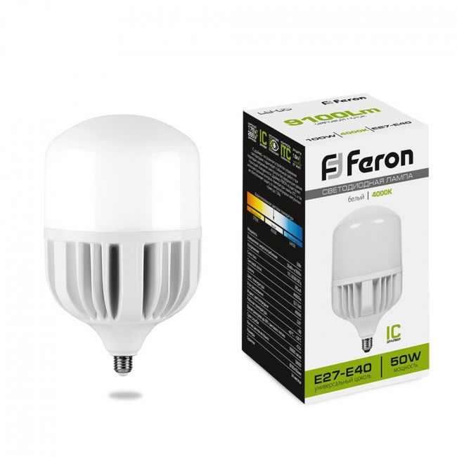 Лампа светодиодная Feron LB-65 E27-E40 50W 175-265V 4000K, артикул FERON 25820
