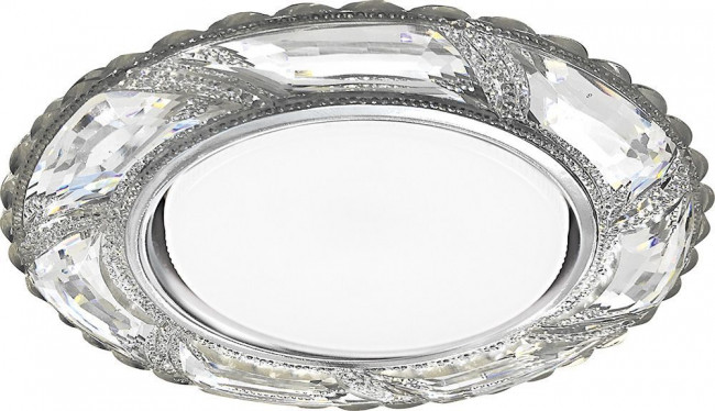 Светильник встраиваемый с белой LED подсветкой Feron CD4031 потолочный GX53 без лампы, прозрачный, артикул FERON 32658