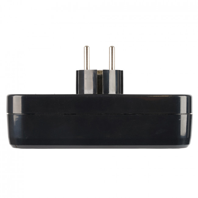 Разветвитель сетевой 3-местный с/з STEKKER ADP16-23-20, 250V, 16A, ABS пластик, черный, артикул STEKKER 50681