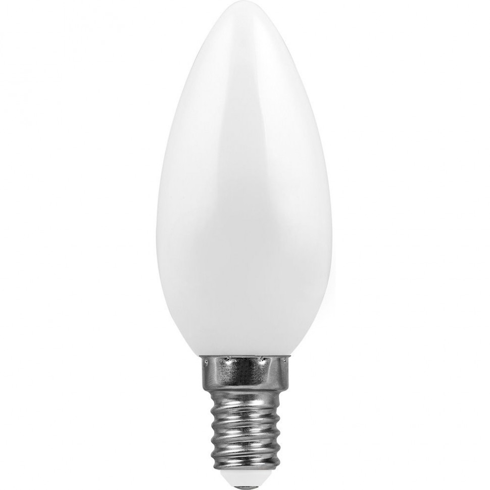 Лампа светодиодная Feron LB-66 Свеча E14 7W теплый свет (2700К) матовая