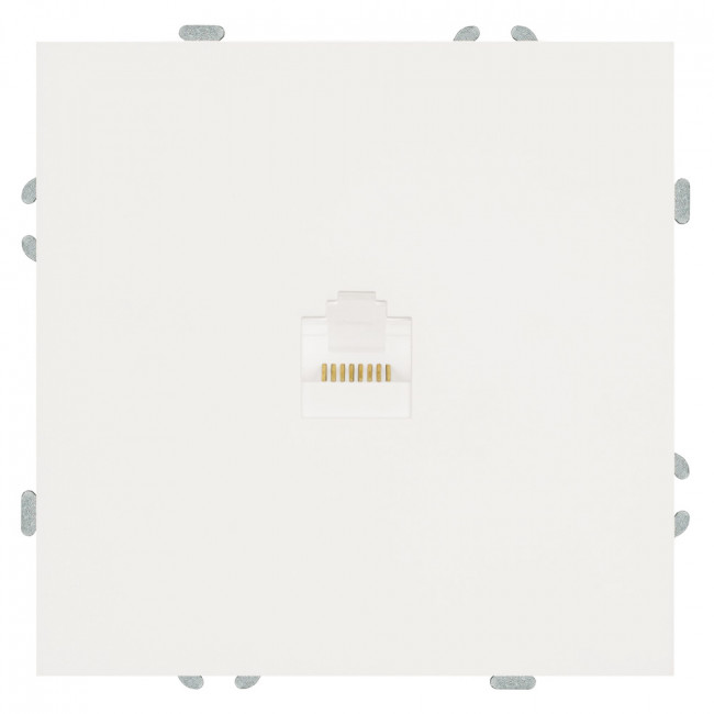 Розетка компьютерная 1-местная RJ-45 (механизм), STEKKER, серия Эмили, RST00-5117-01, белый фарфор, soft touch, артикул STEKKER 49873