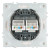Розетка компьютерная 2-местная RJ-45 (механизм), STEKKER,  серия Эмили, RST00-5111-01, белый фарфор, soft touch, артикул STEKKER 49874