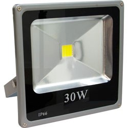 Прожектор квадратный, 1LED/30W- зеленый 230V  серый (IP65) 235*225*60mmм, LL-273