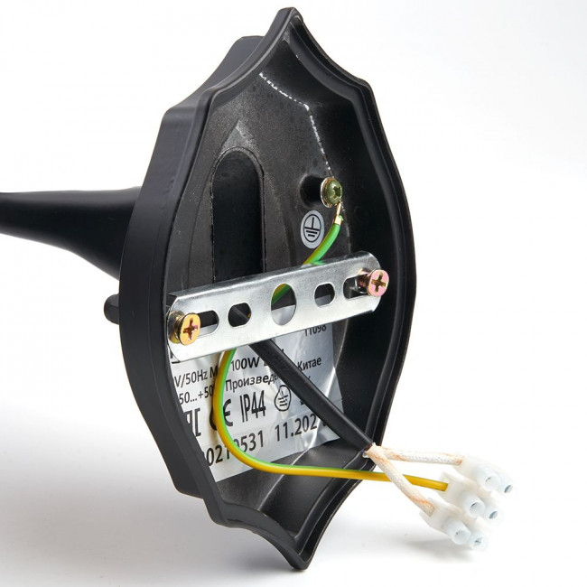 Светильник садово-парковый Feron 8101/PL8101 восьмигранный на стену вверх 100W E27 230V, черный, артикул FERON 11096