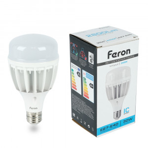 Лампа светодиодная Feron LB-65 E27-E40 30W 175-265V 6400K Лампа светодиодная Feron LB-65 E27-E40 30W 175-265V 6400K