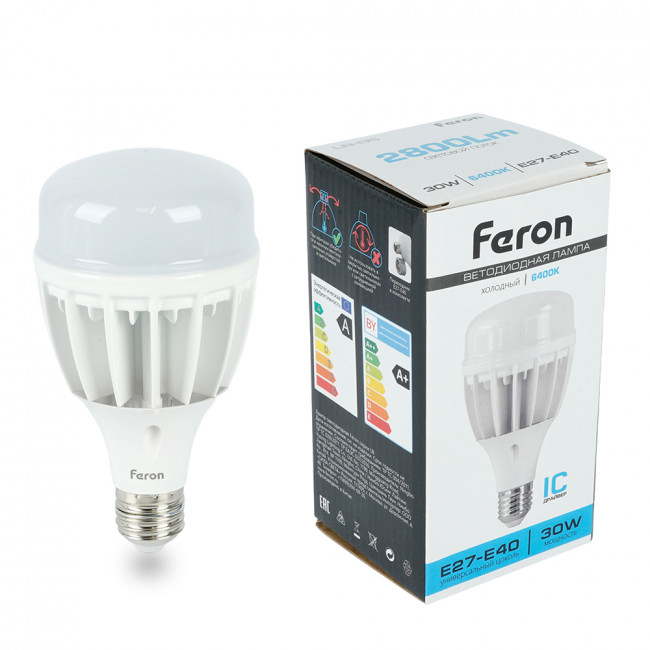 Лампа светодиодная Feron LB-65 E27-E40 30W 175-265V 6400K, артикул FERON 25537 Лампа светодиодная Feron LB-65 E27-E40 30W 175-265V 6400K, артикул FERON 25537