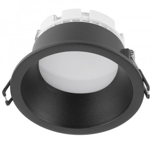 Светильник потолочный встраиваемый, 15W 230V GX53, черный, круг, без лампы, DL513