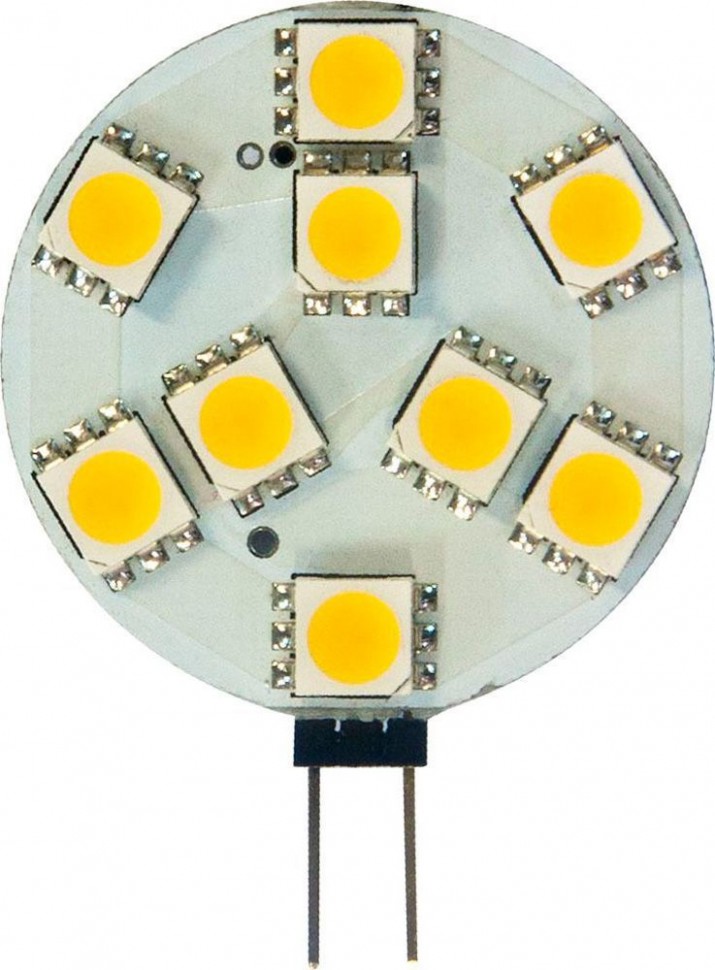 Лампа светодиодная, 9LED(2W) 12V G4  2700K, LB-16 25094 