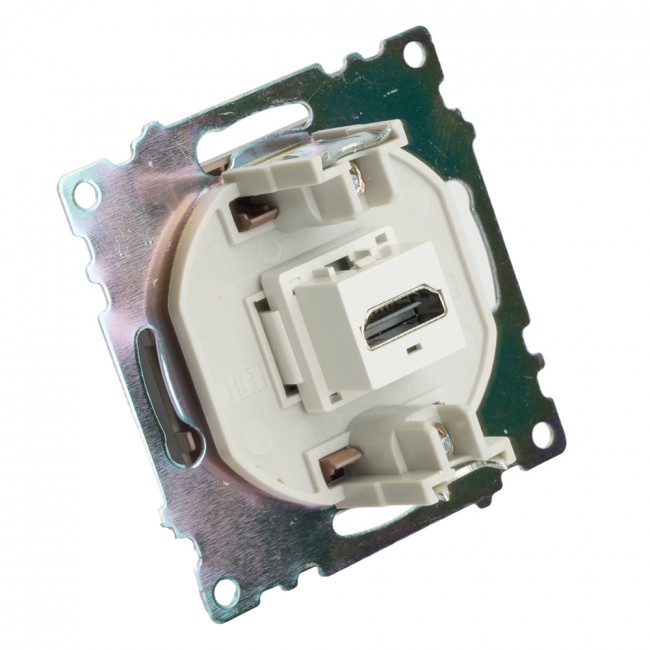 Розетка HDMI 2.1, Type A (механизм), STEKKER GLS00-7118-04, серия Катрин, шоколад, артикул STEKKER 50064