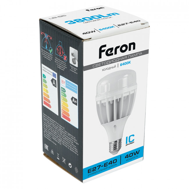 Лампа светодиодная Feron LB-65 E27-E40 40W 175-265V 6400K, артикул FERON 25538