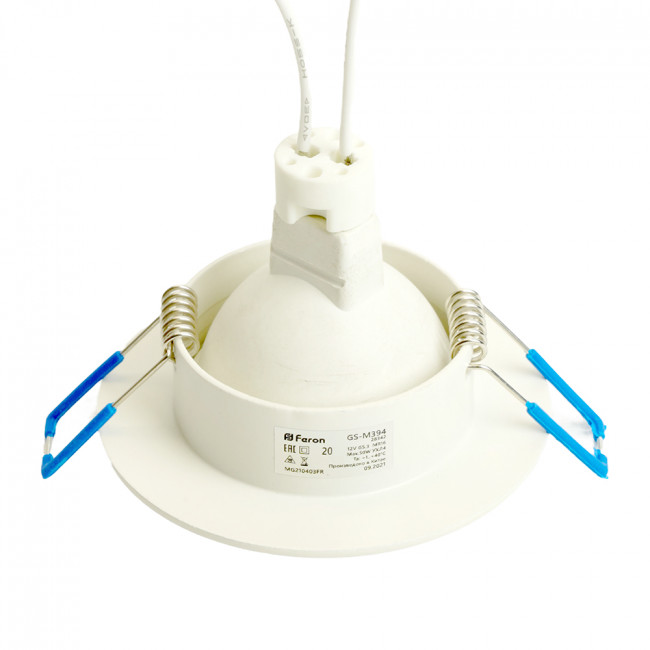 Светильник встраиваемый Feron GS-M394 потолочный MR16 G5.3 белый, артикул FERON 28342