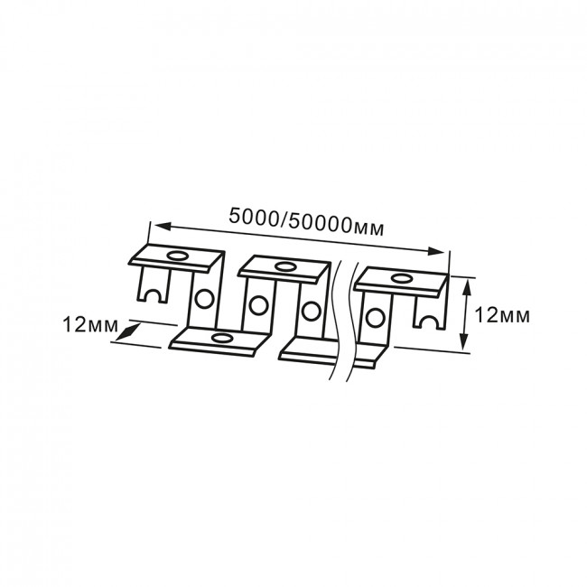 Крепеж гибкий для светодиодной ленты 220V LS721 (2835),  LD721-50 FERON, артикул FERON 52102