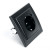 Розетка 1-местная c/з и с USB STEKKER, PST16-9011-03, 250В, 16А, с защитной шторкой, серия Эрна, черный, артикул STEKKER 39480