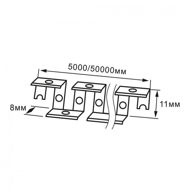 Крепеж гибкий для светодиодной ленты 220V LS720 (2835),  LD720-50 FERON, артикул FERON 52100