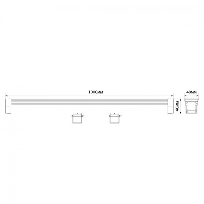 Светодиодный линейный прожектор для подсветки стен с DMX Feron LL-892 36W RGB DC24V IP65, артикул FERON 32259