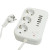 Удлинитель 3-местный c/з 3x1 мм2, 1,8 м, 250В, 10А, 4USB+2Type-C 2,4А, серия Home plus, белый STEKKER HM09-36-02, артикул STEKKER 49972