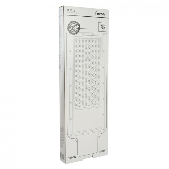 Светодиодный уличный консольный светильник Feron SP3024 150W 5000K 230V, серый, артикул FERON 48967