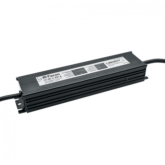 Трансформатор электронный для светодиодной ленты 100W 12V IP67 (драйвер), LB007 FERON, артикул FERON 21493