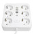 Удлинитель 6-местный c/з 3x1 мм2, 1,8 м, 250В, 10А, 4USB+2Type-C 2,4А, серия Home plus, белый STEKKER HM09-66-02, артикул STEKKER 49975
