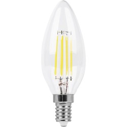 Лампа светодиодная Feron LB-73 Свеча E14 9W теплый свет (2700К) прозрачный