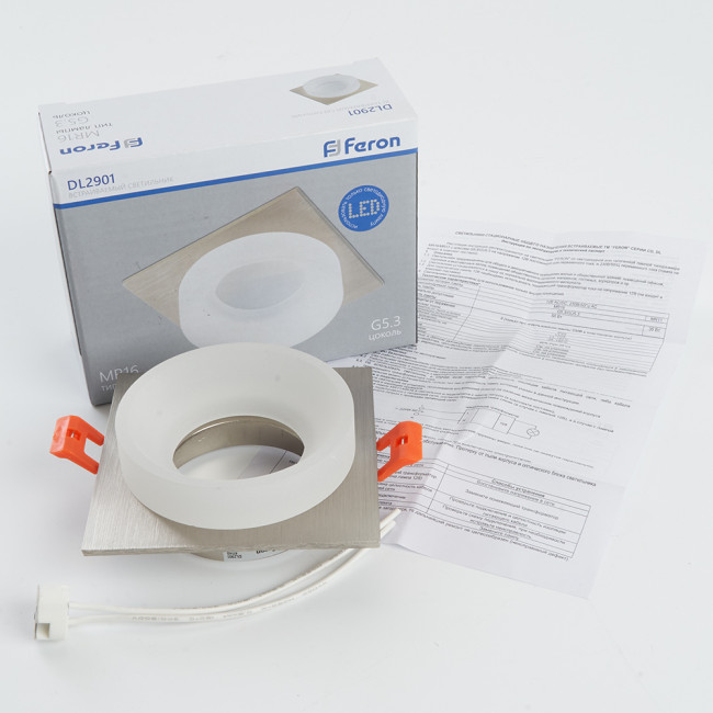 Светильник встраиваемый Feron DL2901 потолочный MR16 G5.3 хром, артикул FERON 41140