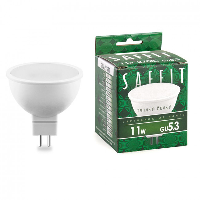 Лампа светодиодная SAFFIT SBMR1611 MR16 GU5.3 11W 230V 2700K, артикул SAFFIT 55151