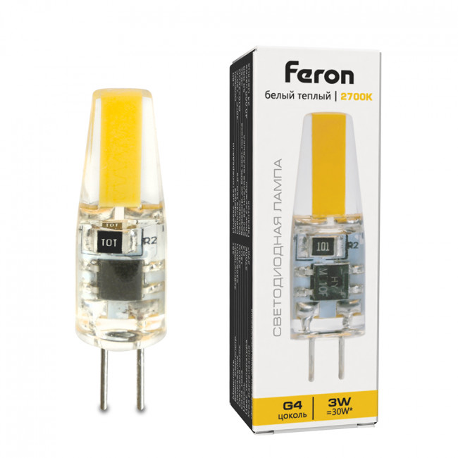 Лампа светодиодная Feron LB-423 G4 3W 230V 2700K, артикул FERON 51167