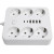 Удлинитель 6-местный c/з 3x1 мм2, 3 м, 250В, 10А, 4USB+2Type-C 2,4А, серия Home plus, белый STEKKER HM09-66-02, артикул STEKKER 49982