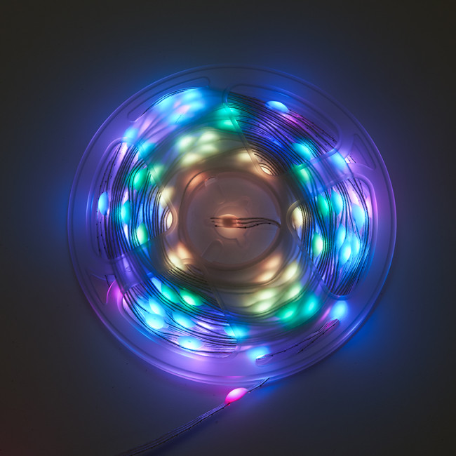 Гирлянда линейная Feron CL593 Smart, 10м USB  + Пульт ДУ RGB, прозрачный шнур, артикул FERON 51463