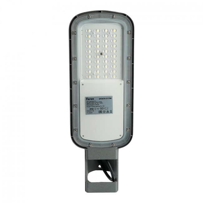 Светодиодный уличный консольный светильник Feron SP3070 30W 5000K 90-300V, серый, артикул FERON 51796